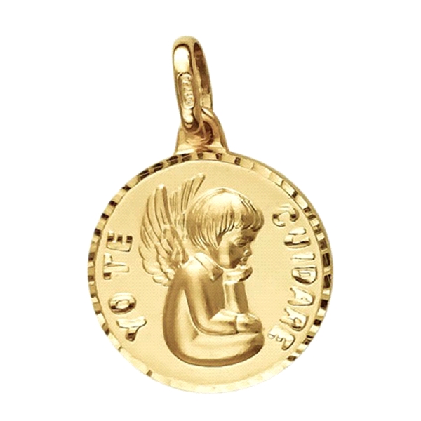 MEDALLA YO TE CUIDARE ORO 18 KTES. 15 MM