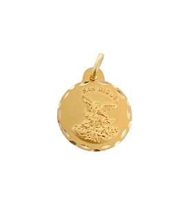 MEDALLA SAN MIGUEL ARCANGEL ORO 18 KTES.