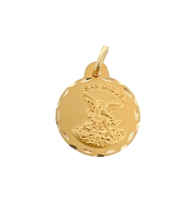 MEDALLA SAN MIGUEL ARCANGEL ORO 18 KTES.