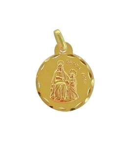 COLGANTE MEDALLA SANTA ANA ORO 18 KTES.