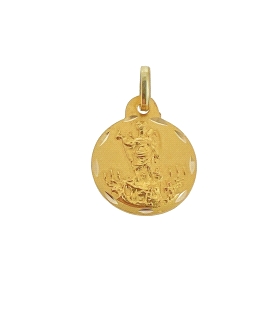 MEDALLA SAN RAFAEL ORO 18 KTES. 19 MM