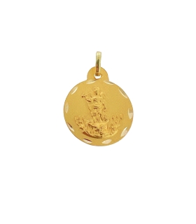MEDALLA SAN RAFAEL ORO 18 KTES. 17 MM