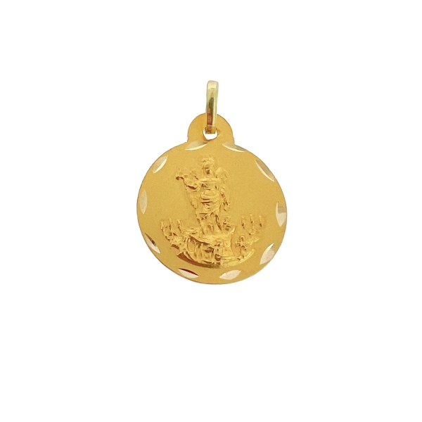 MEDALLA SAN RAFAEL ORO 18 KTES. 17 MM