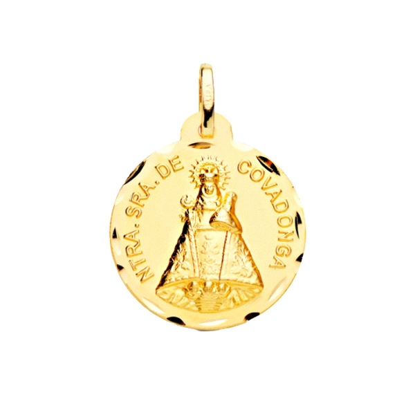COLGANTE MEDALLA VIRGEN DE COVADONGA ORO