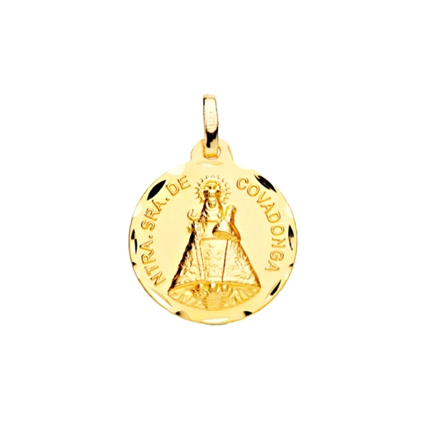 COLGANTE MEDALLA VIRGEN DE COVADONGA ORO