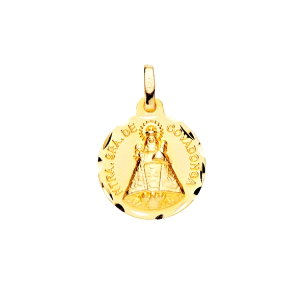 COLGANTE MEDALLA VIRGEN DE COVADONGA ORO