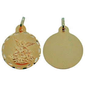 MEDALLA SAN MIGUEL ARCANGEL ORO 18 KTES.