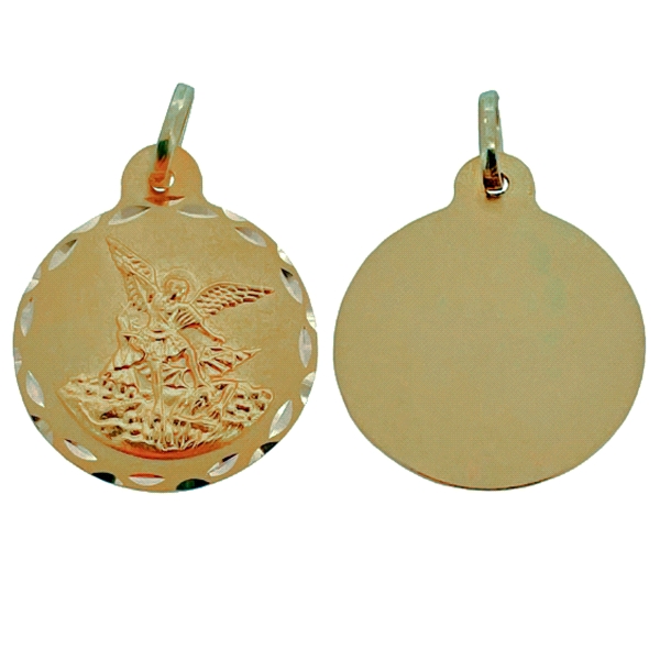 MEDALLA SAN MIGUEL ARCANGEL ORO 18 KTES.