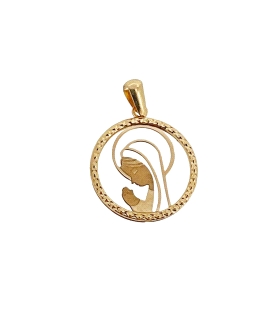 MEDALLA  VIRGEN NIÑA ORO 18 KTES. 15 MM