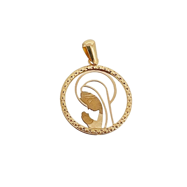 MEDALLA  VIRGEN NIÑA ORO 18 KTES. 15 MM