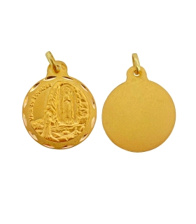 MEDALLA VIRGEN DE LOURDES ORO 1ª LEY 21