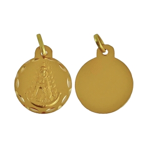 MEDALLA VIRGEN ROCIO ORO 1ª LEY 15 MM.