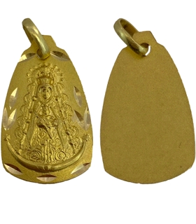 MEDALLA VIRGEN ROCIO ORO 1ªLEY 22 X 13.5