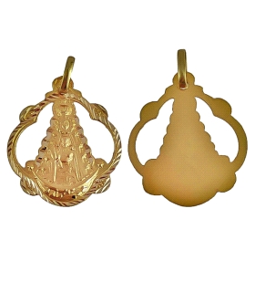 MEDALLA VIRGEN ROCIO ORO 1ª LEY 23 X 20