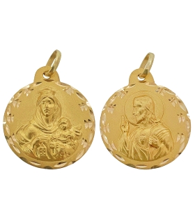 MEDALLA ESCAPULARIO ORO 18 KTES. 21 MM.