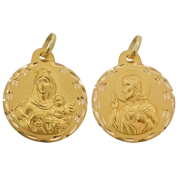 MEDALLA ESCAPULARIO ORO 18 KTES. 21 MM.