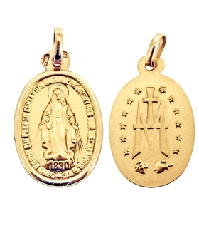 MEDALLA MILAGROSA ORO PRIMERA LEY 15 X 2