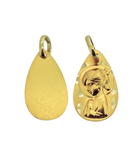 MEDALLA VIRGEN NIÑA ORO 1ª LEY 18 X 10.5