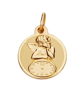 MEDALLA ANGELITO BURLON ORO 1ª LEY 15 MM