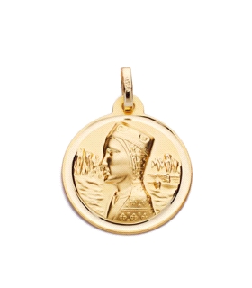 MEDALLA MONTSERRAT ORO PRIMERA LEY 18 MM