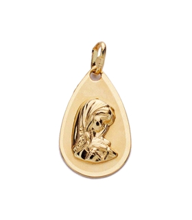 MEDALLA VIRGEN NIÑA ORO 1ª LEY 17 X 10