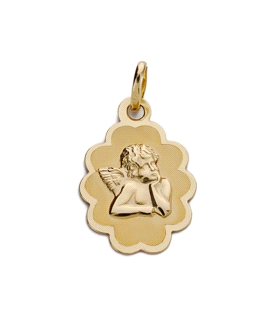 MEDALLA ANGELITO BURLON ORO 1ª LEY 17X12