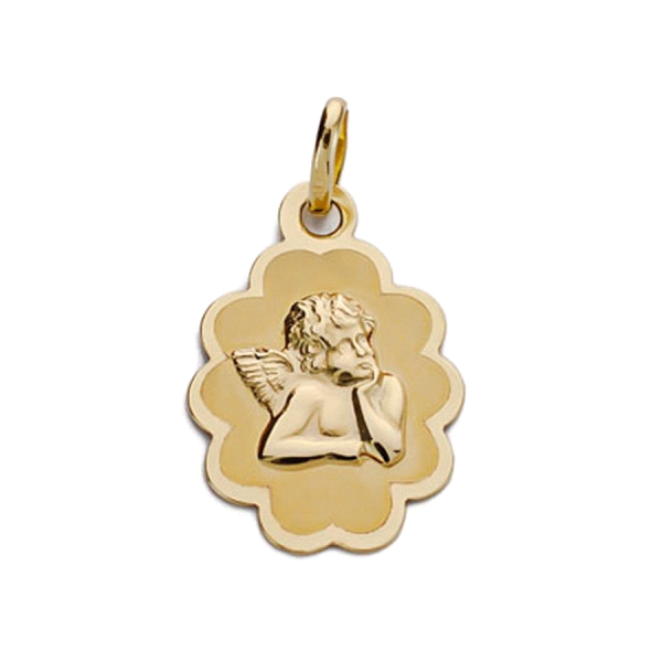 MEDALLA ANGELITO BURLON ORO 1ª LEY 17X12