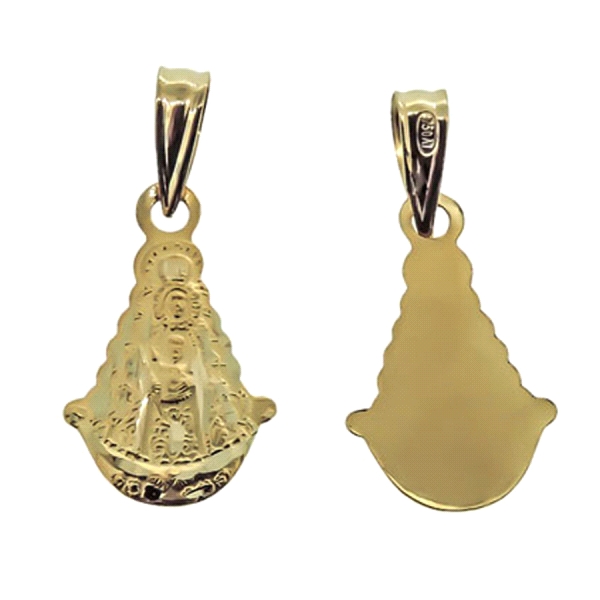 MEDALLA VIRGEN DEL ROCIO ORO 1ªLEY 16X10