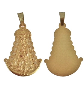 MEDALLA VIRGEN ROCIO ORO 1ª LEY 37 X 26