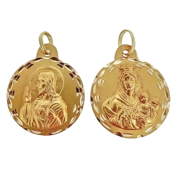 MEDALLA ESCAPULARIO ORO 18 KTES. 21 MM.