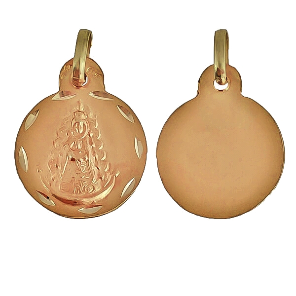 MEDALLA VIRGEN ROCIO ORO 1ª LEY 17.50 MM