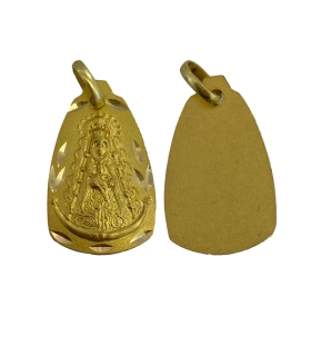 MEDALLA VIRGEN ROCIO ORO 1ª LEY 18X11 MM