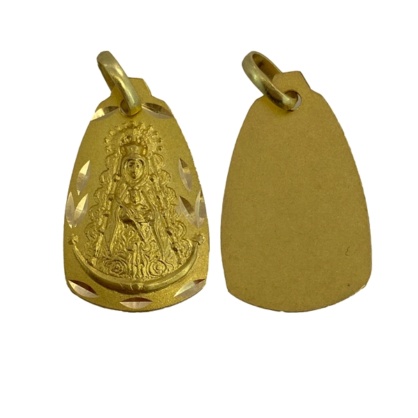 MEDALLA VIRGEN ROCIO ORO 1ª LEY 18X11 MM