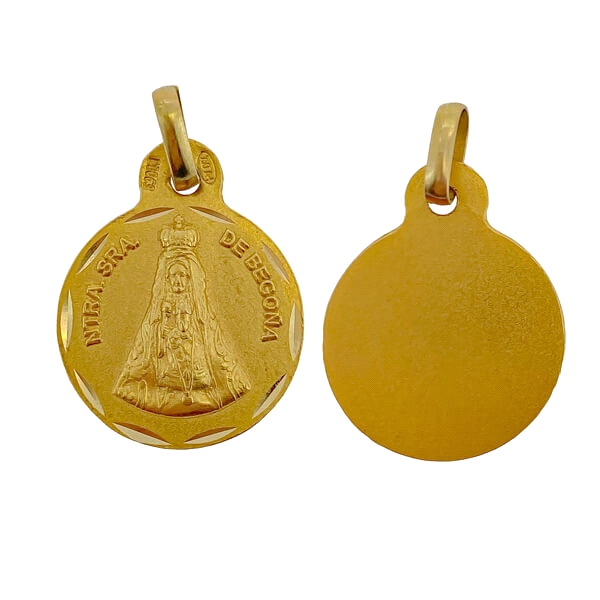 MEDALLA VIRGEN BEGOÑA ORO 1ª LEY 15 MM.