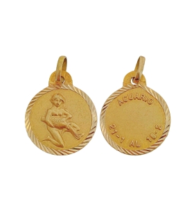 MEDALLA HOROSCOPO ACUARIO ORO 1ª LEY 16