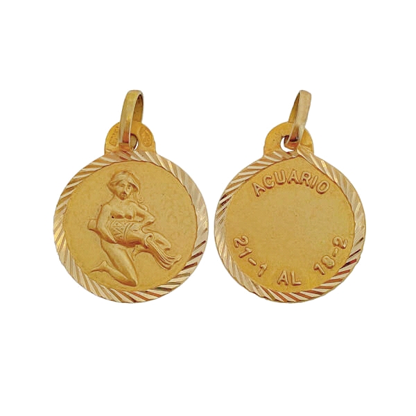 MEDALLA HOROSCOPO ACUARIO ORO 1ª LEY 16