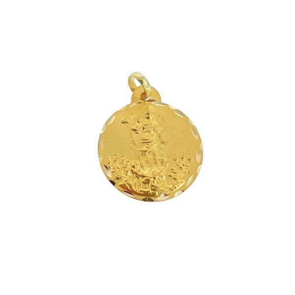 MEDALLA SAN RAFAEL ORO 18 KTES. 15 MM