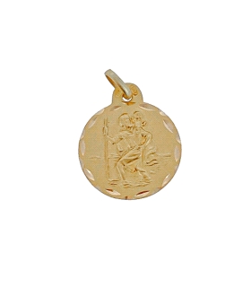 MEDALLA SAN CRISTOBAL ORO 18 KTES. 15 MM