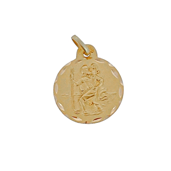 MEDALLA SAN CRISTOBAL ORO 18 KTES. 15 MM