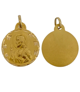 MEDALLA SAGRADO CORAZON ORO 1ª LEY 21 MM