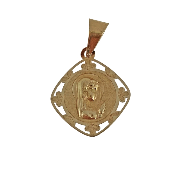 MEDALLA VIRGEN NIÑA ORO PRIMERA LEY13X13