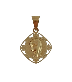 MEDALLA VIRGEN NIÑA ORO PRIMERA LEY 13MM