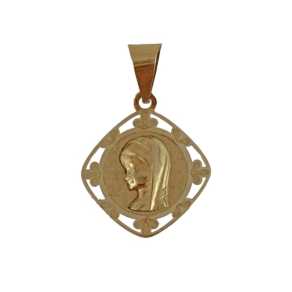 MEDALLA VIRGEN NIÑA ORO PRIMERA LEY 13MM