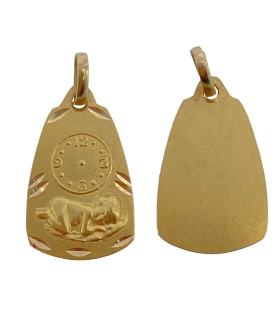 MEDALLA RECIEN ORO 1ª LEY 21X 13 RELOJ