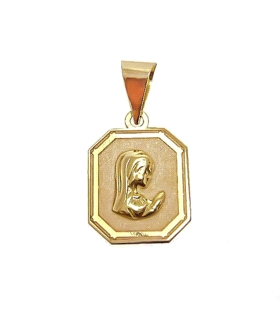 MEDALLA VIRGEN NIÑA ORO 1ª LEY 14X12 MM.