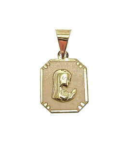 MEDALLA VIRGEN NIÑA ORO 1ª LEY 14X12 MM.