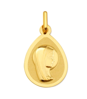MEDALLA VIRGEN NIÑA ORO 1ª LEY 14X18 MM.