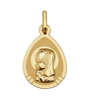 MEDALLA VIRGEN NIÑA ORO 1ª LEY 15 X 12 M