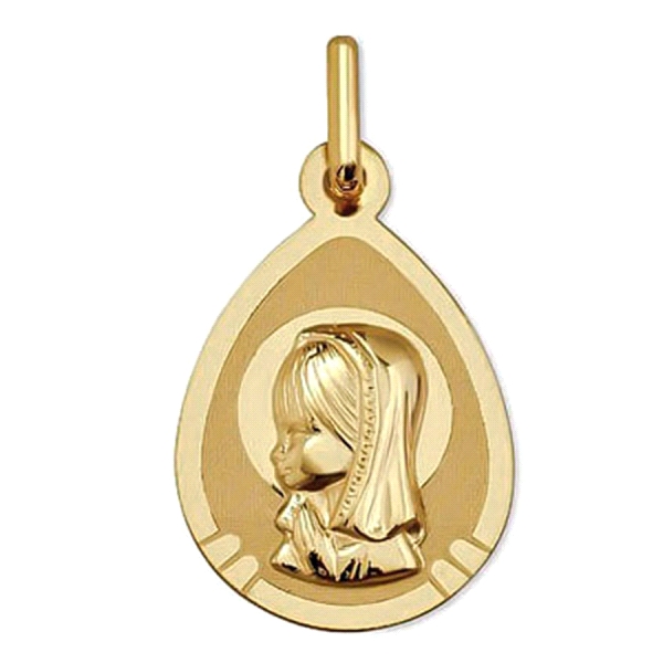 MEDALLA VIRGEN NIÑA ORO 1ª LEY 15 X 12 M