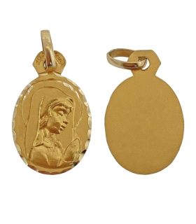 MEDALLA VIRGEN NIÑA ORO 1ª LEY 15X12 MM,
